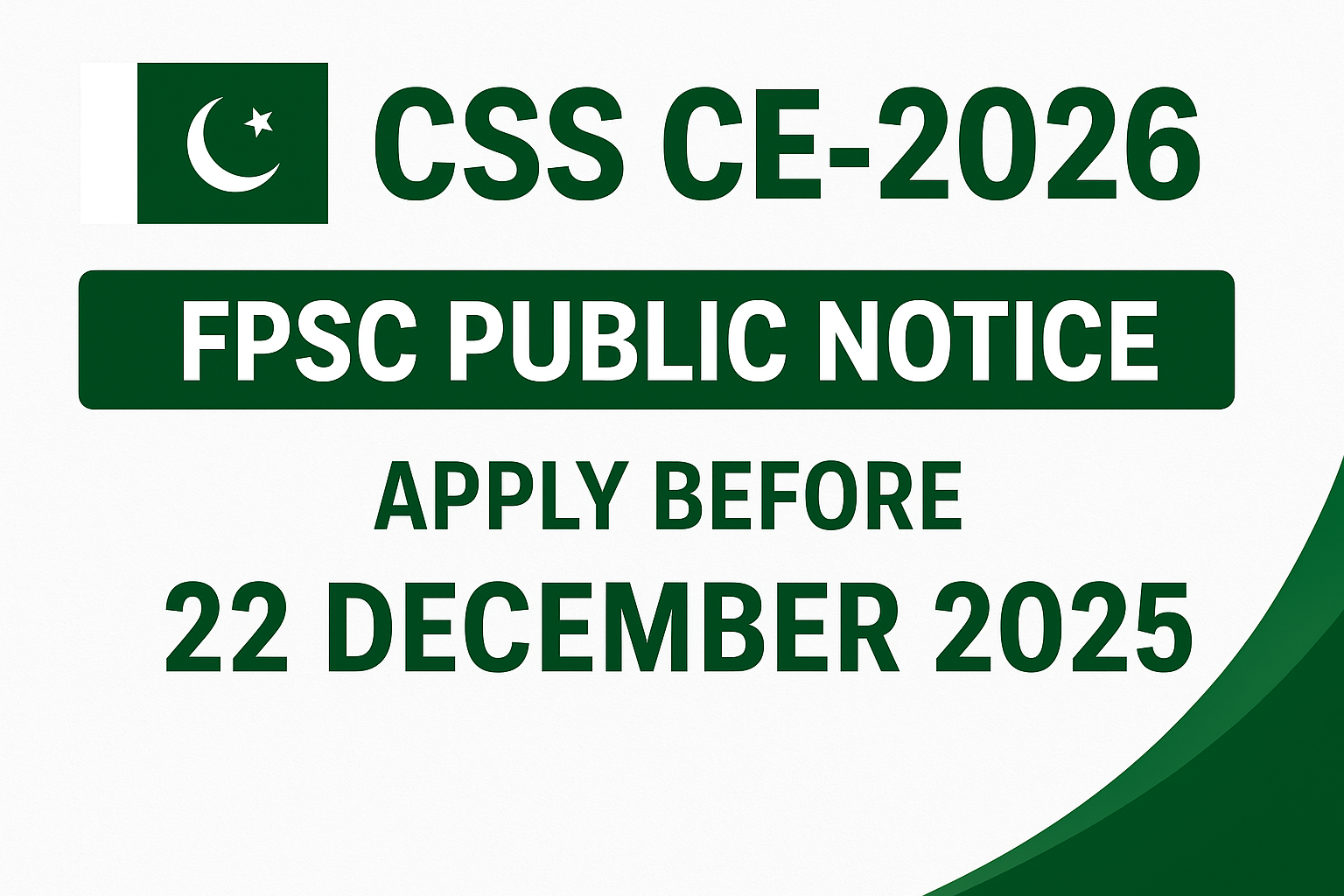 CSS CE-2026 Public Notice: Complete Details, Eligibility & How to Apply (FPSC Official Update)